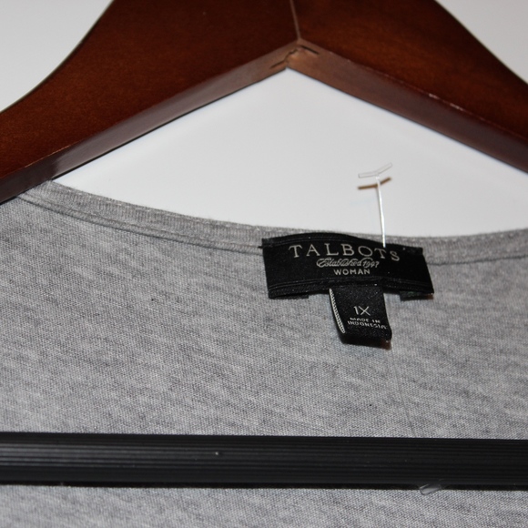 SOLD Talbots sz 1x plus sequin grey tank - Picture 5 of 6